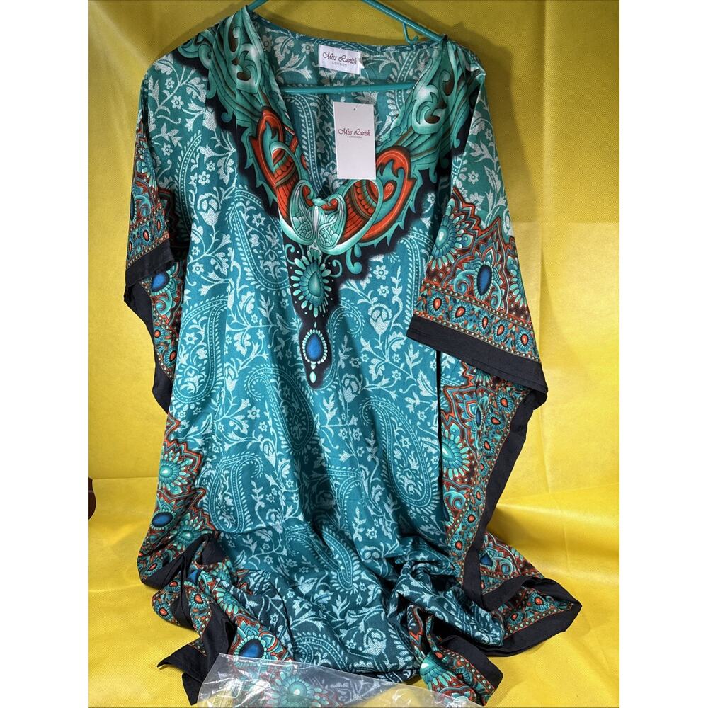 miss ravish london women's dress Medium art to wear flowy cover up kaftan ZZ